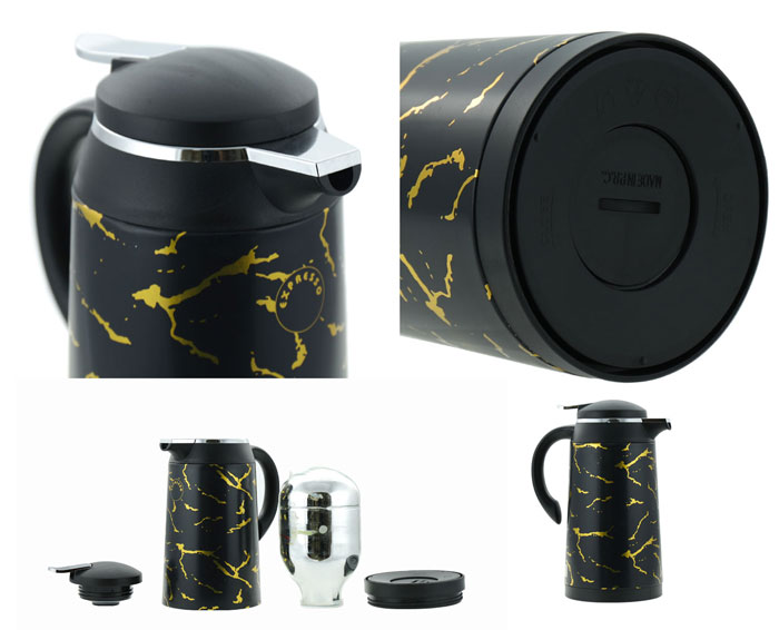 More N More Metal Body Glass Inner Tea Water Bottle Insulated Thermo Flask Hot &Amp; Cold