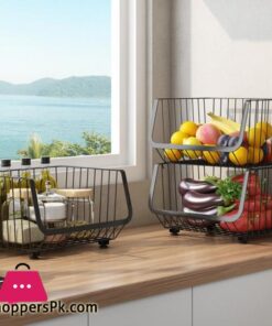 Movable Cart Shelf 2 Tier Home Kitchen Bedroom Organisation Metal Storage Rack Crevice Organizer with Wheels Fruit Vegetables|Racks & Holders