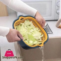 Multi Functional Draining Basketdraining Basket 2 Tiers Space Saving Plastic Dishwashing Basket Household Supplies Cf 279|Bags &Amp; Baskets