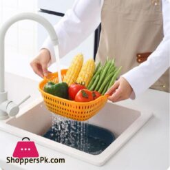 Multi Functional Draining Basketdraining Basket 2 Tiers Space Saving Plastic Dishwashing Basket Household Supplies Cf 279|Bags &Amp; Baskets