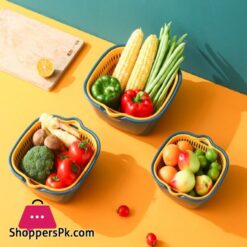 Multi Functional Draining Basketdraining Basket 2 Tiers Space Saving Plastic Dishwashing Basket Household Supplies Cf 279|Bags &Amp; Baskets