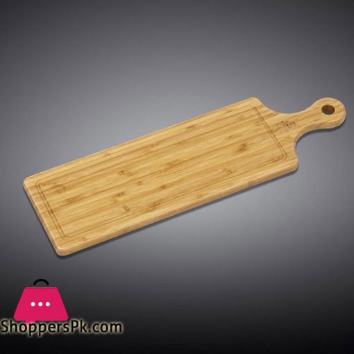 Natural Bamboo Long Serving Board With Handle 19.7" X 5.9" 50 X 15 cm WL-771131-A