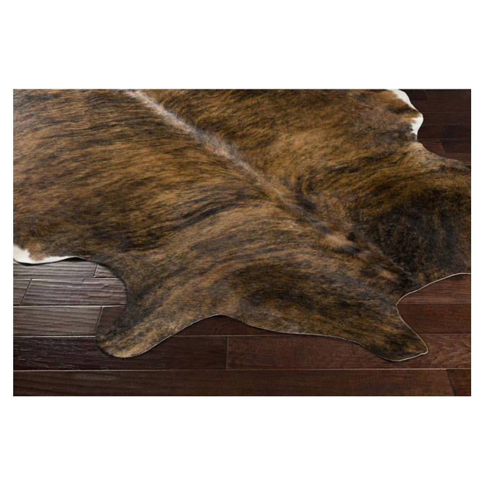 Natural Brown And White Brindle Cowhide Rug