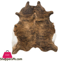 Natural Brown And White Brindle Cowhide Rug
