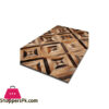 Natural Brown Stripes Triangle Cowhide Patchwork Rug