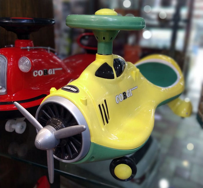 New Aircraft Children Swing Car Anti Rollover Sliding Universal Wheel Baby Yoyo Toy Twist Car