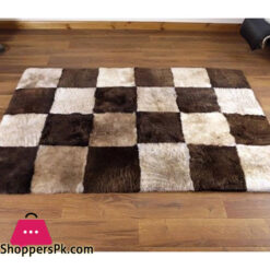 New Designer Brown White Sheepskin Area Rugs