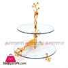 Orchid 2-Tier Glass Cake Plate Plus Lifter - Cd6023