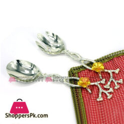 Orchid Plated Salad Curry Serving Spoon Set Of 2-Piece Cd5986