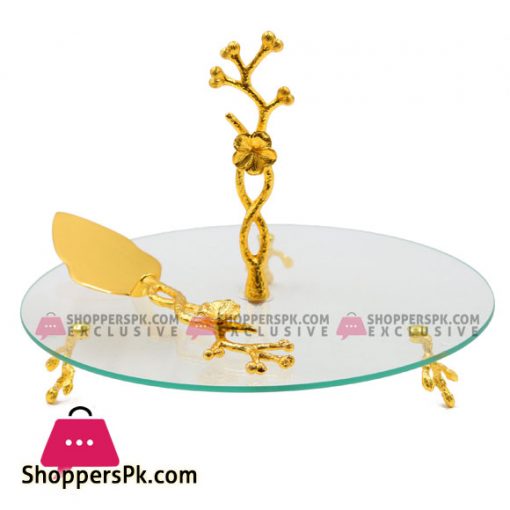Orchid Gold Pastry Stand Plus Lifter - CD6021