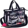 Medium Clear Pvc Makeup Artist Set Bag Transparent Cosmetic Storage Bag Travel Make Up Kits Organizer Mua Bag With Removable Shoulder Strap