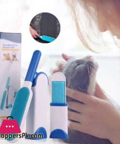 GETIEN Pet Hair Remover Brush Efficient Double Sided Dog & Cat Hair Removal Tool with Self-Cleaning Base Perfect for Clothing Furniture Couch Carpet