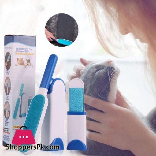 GETIEN Pet Hair Remover Brush Efficient Double Sided Dog & Cat Hair Removal Tool with Self-Cleaning Base Perfect for Clothing Furniture Couch Carpet