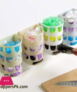 Plastic Trash Bag Holder, Trash Basket, Wall Hanging, Storage Box Organizer, Kitchen Accessories