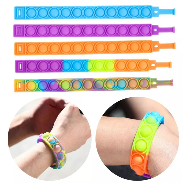 Push Pop Fidget Toy Fidget Bracelet, Durable And Adjustable, Multicolor Stress Relief Finger Press Bracelet For Kids 4 Push Pop Fidget Toy Fidget Bracelet, Durable And Adjustable, Multicolor Stress Relief Finger Press Bracelet For Kids