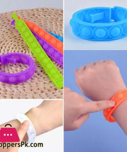 Push Pop Fidget Toy Fidget Bracelet, Durable and Adjustable, Multicolor Stress Relief Finger Press Bracelet for Kids