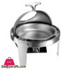 Round Self-Service Commercial Food Serving Chafer Clear Dome Stainless Steel Roll Top Round Chafing Dish – Zz16