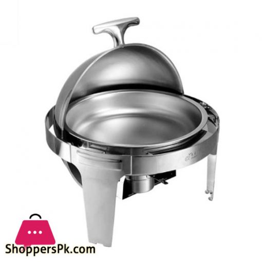 Round Self-Service Commercial Food Serving Chafer Stainless Steel Roll Top Round Chafing Dish – ZZ15