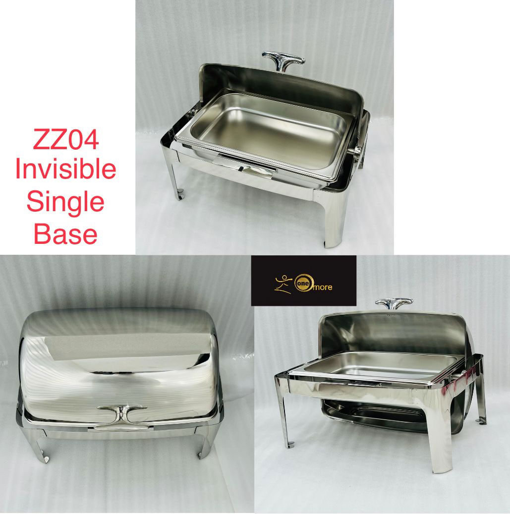 Rectangular Self-Service Commercial Food Serving Chafer Stainless Steel Roll Top Chafing Dish - Zz04