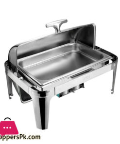Rectangular Self-Service Commercial Food Serving Chafer Stainless Steel Roll Top Chafing Dish - ZZ04