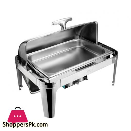 Rectangular Self-Service Commercial Food Serving Chafer Stainless Steel Roll Top Chafing Dish - ZZ04