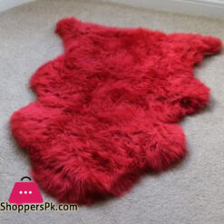 Red Sheepskin Rug Area Rug