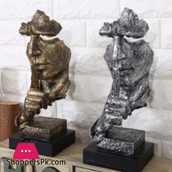 Resin Silence Is Gold Abstract Modern Sculpture Art Sculpture Statues Decoration Craft Figurine Ornament Home Office Decor|Statues & Sculptures