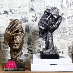 Resin Silence Is Gold Abstract Modern Sculpture Art Sculpture Statues Decoration Craft Figurine Ornament Home Office Decor|Statues &Amp; Sculptures