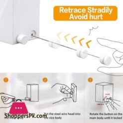 Retractable Clothesline Indoors, Retractable Clothes Line, Indoor Clothesline, Clothes Line Retracting Indoor, Retractable Laundry Line, Laundry Drying Line, Washing Line, Outdoor, Heavy Duty, Shower