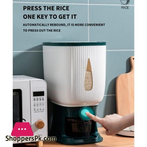 10Kg Automatic Rice Dispenser with Rinsing Cup Smart Rice Dispenser Rice Storage Rice Bucket Household Rice Box|Bottles,Jars & Boxes