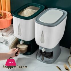 10Kg Automatic Rice Dispenser With Rinsing Cup Smart Rice Dispenser Rice Storage Rice Bucket Household Rice Box|Bottles,Jars &Amp; Boxes
