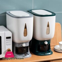 10Kg Automatic Rice Dispenser With Rinsing Cup Smart Rice Dispenser Rice Storage Rice Bucket Household Rice Box|Bottles,Jars &Amp; Boxes