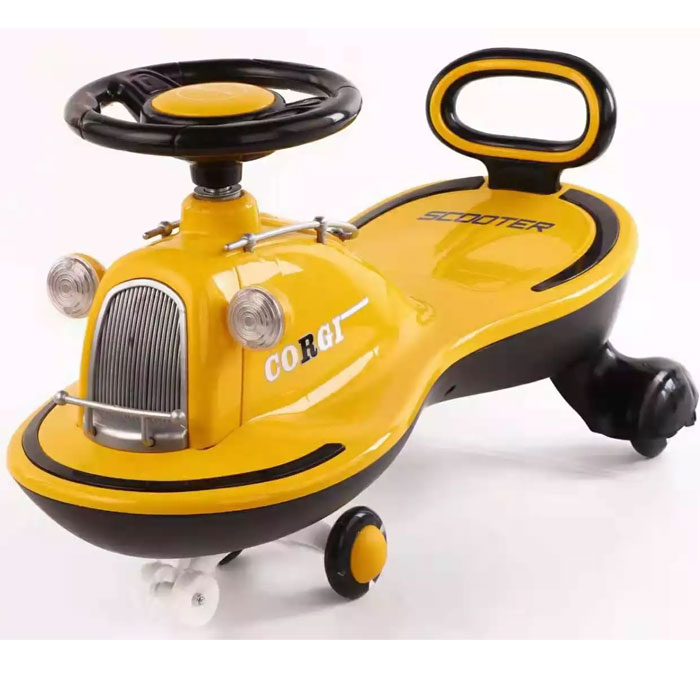 School Bus Twisting Car Swing Car Mute Wheel With Light &Amp; Music