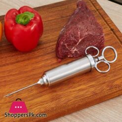 Seasoning Injection Marinade Injectors Turkey Meat Injectors Spice Flavor 2 Oz Stainless steel Sausage Syringe Cooking Syringe|Meat Injectors