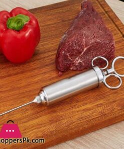 Seasoning Injection Marinade Injectors Turkey Meat Injectors Spice Flavor 2 Oz Stainless steel Sausage Syringe Cooking Syringe|Meat Injectors