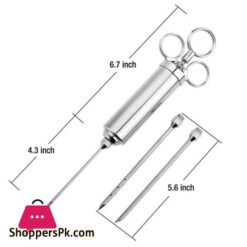 Seasoning Injection Marinade Injectors Turkey Meat Injectors Spice Flavor 2 Oz Stainless Steel Sausage Syringe Cooking Syringe|Meat Injectors