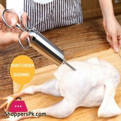 Seasoning Injection Marinade Injectors Turkey Meat Injectors Spice Flavor 2 Oz Stainless Steel Sausage Syringe Cooking Syringe|Meat Injectors