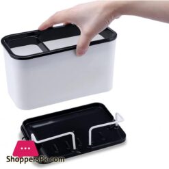 Daoya Sinkware Caddy Organizer With Drain - Sink Caddy Holder For Cleaning Brush &Amp; Sponge &Amp; Dish Wand On Counter, White For Kitchen Sink