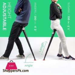 Sitpack 2.0 – The World’s Most Compact Foldable Seat – Portable And Adjustable Sit/Stand Stool For Travel And Outdoor Activities