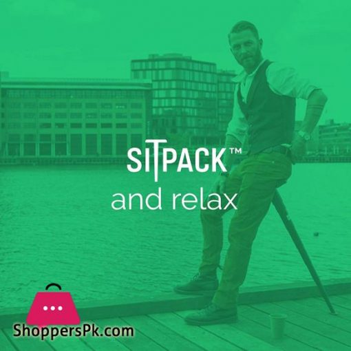 Sitpack 2.0 – The World’s Most Compact Foldable Seat – Portable and Adjustable Sit/Stand Stool for Travel and Outdoor Activities