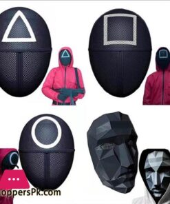 Squid Game Mask Coser Cosplay Triangle Square Circle Plastic Full Face Masks Korean TV Halloween Party Props Fast Shipping|