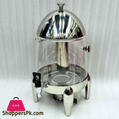 Stainless Steel Clear Beverage Dispenser Durable and Long-Lasting Chafer Urn with Chrome Accents - 12-Liter Capacity
