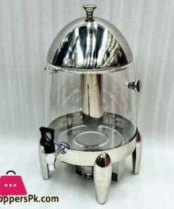 Stainless Steel Clear Beverage Dispenser Durable and Long-Lasting Chafer Urn with Chrome Accents - 12-Liter Capacity