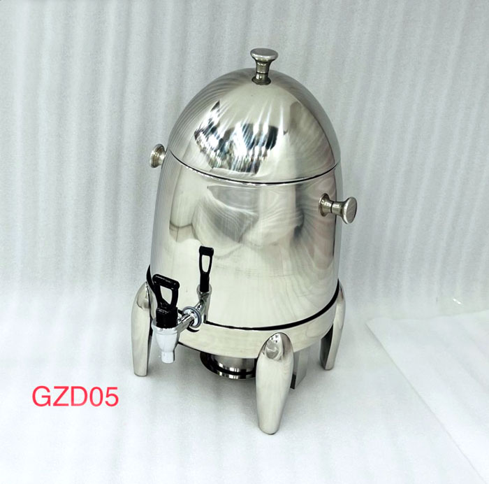 Stainless Steel Beverage Dispenser Durable And Long-Lasting Chafer Urn With Chrome Accents - 12-Liter Capacity - Gzd04