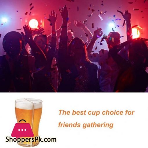 Super Schooner Beer Glasses Mug Cup Separable 4 part Large Capacity Thick Beer Mug Glass Cup Transparent for Club Bar Party HomeWheat Beer Glass