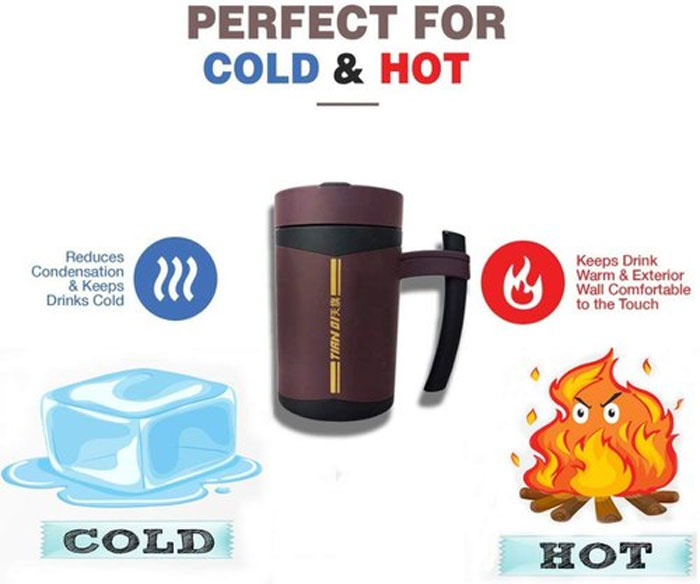 Thermos Flask With Handle Coffee Mug 480 Ml For Office