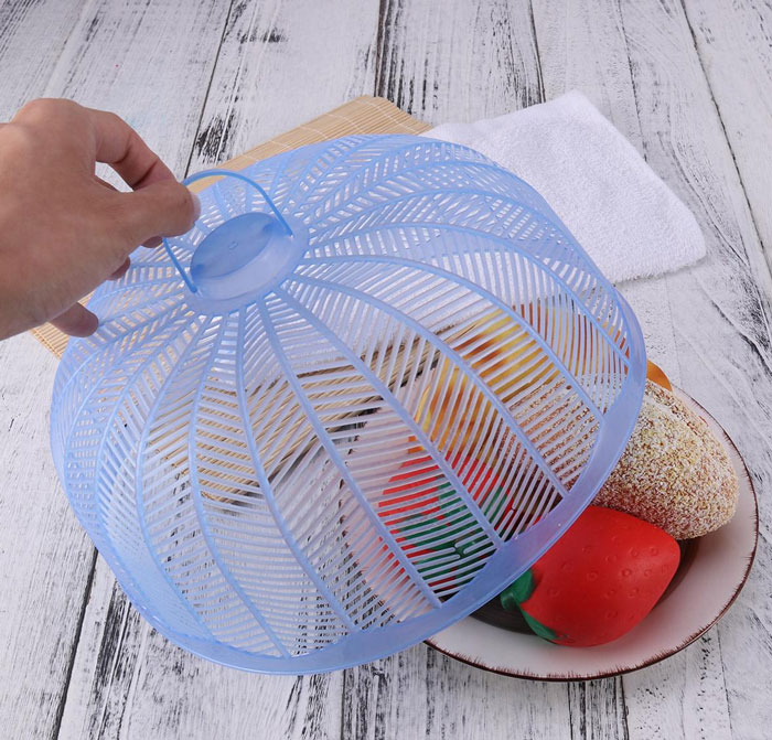 Umbrella Shape Food Cover Plastic Table Cover Picnic Barbecue Party Food Covers Kitchen Fly Anti-In