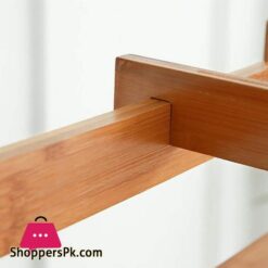 Nfghk Vintage Bamboo Floor Landing Bookshelf,Adjustable Stand Rack Open Storage Shelves Organizer Cabinets Rustic Bookcase For Living Room Office Home