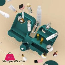 Wall Mounted Cosmetic Storage Box Punch Free Waterproof Makeup Organizer Large Capacity Bathroom Beauty Storage Shelf|Makeup Organizers