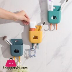 Wall Mounted Organizer Storage Box Mobile Phone Plug Holder Container With Hook Air Conditioner Remote Control Storage Case|Home Office Storage